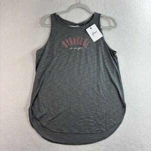 Syracuse Orange Tank Top Women M Gray Sleeveless Shirt Workout Gym Summer NWT